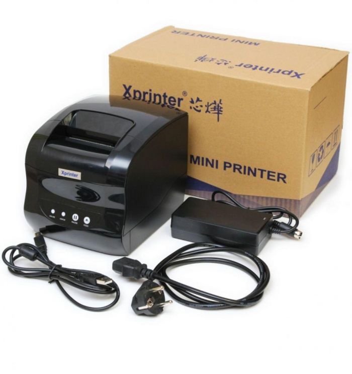 Принтер етикеток та чеків Xprinter XP-365B (USB) 203 dpi