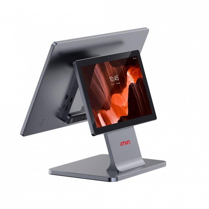 POS термінал iMin Swan 1 + 10" Touch Screen NFC дисплей покупця (15,6" основний, Android 11, WiFi, BT)