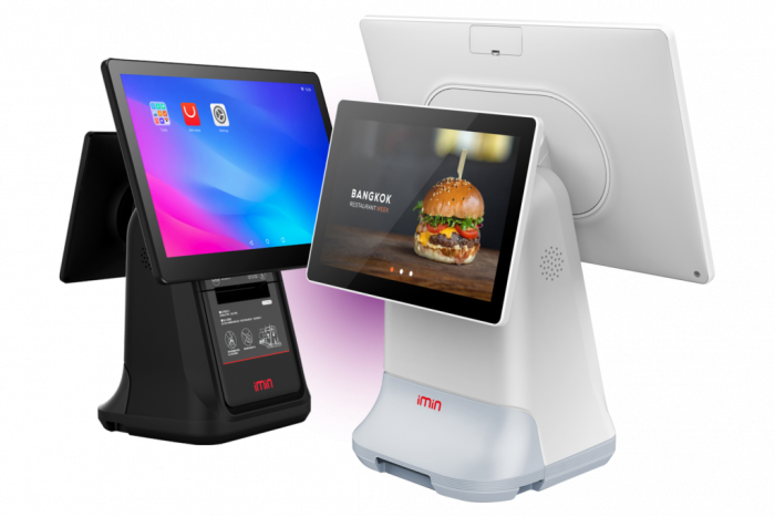 POS термінал iMin D4-504 (15,6" + 10,1", 4+32 GB, WiFI, BT, принтер 80 мм, Android 11)
