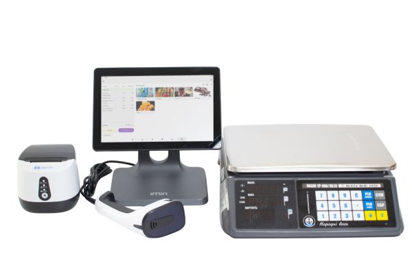 POS-комплект автоматизації магазину mPOS D2-4024 (POS-термінал, ваги торгівельні, принтер чеків, сканер штрих-кодів)