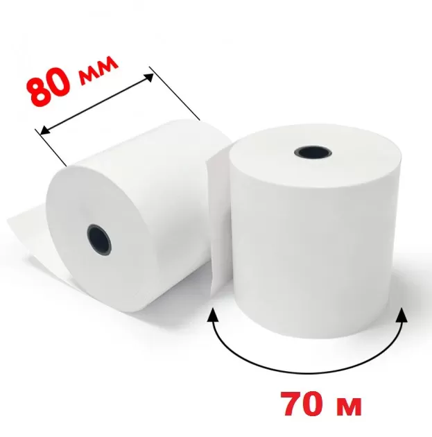 Касова стрічка 80 мм (70 метрів) оптом 150 рулонів