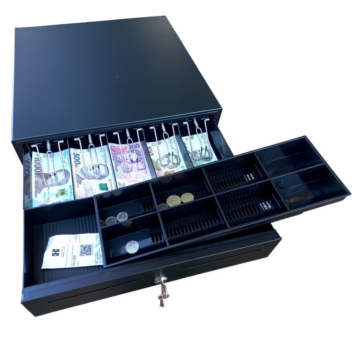 Денежный ящик Asap POS L-412E (410 мм x 415 мм x 100 мм) 12/24V