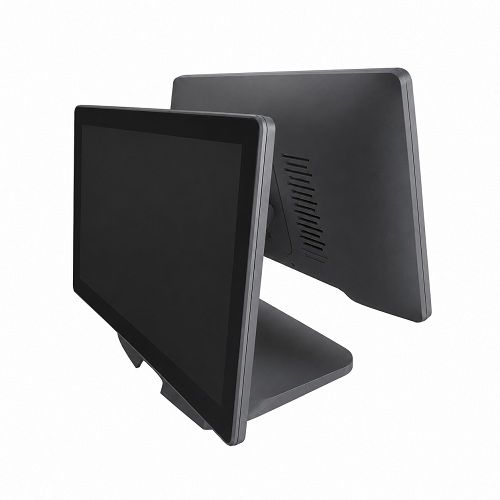POS терминал Detaik AIO1568-J6412 черный с монитором покупателя (15.6" + 15.6", Intel J6412/RAM 8 Gb/SSD 128 Gb)