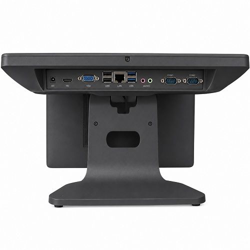 POS терминал Detaik AIO1568-J6412 черный с монитором покупателя (15.6" + 15.6", Intel J6412/RAM 8 Gb/SSD 128 Gb)