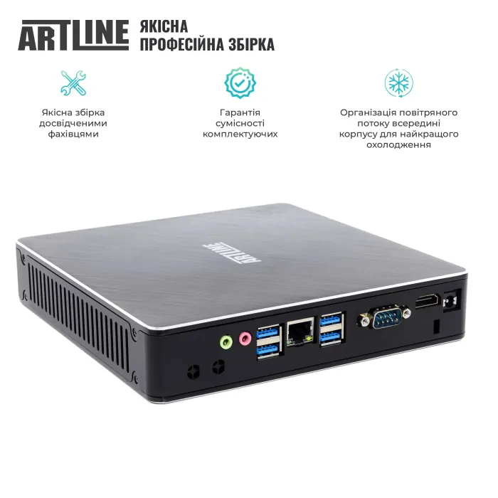 Мини ПК Artline Business B11 (Intel N95, 16GB RAM/480GB SSD, Wi-Fi, Bluetooth, Windows 11 Pro) - (B11v24Win)