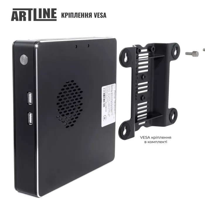 Мини ПК Artline Business B11 (Intel N95, 16GB RAM/480GB SSD, Wi-Fi, Bluetooth, Windows 11 Pro) - (B11v24Win)