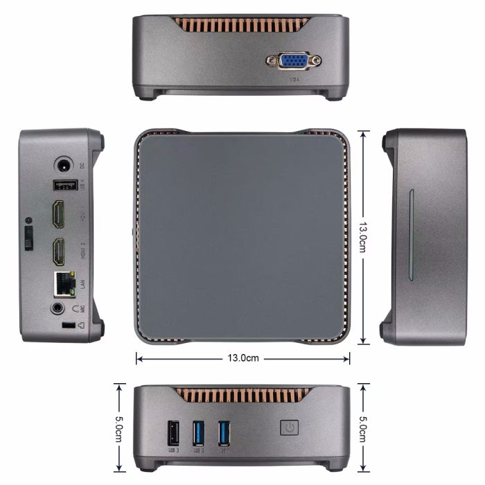 Портативний ПК Firebat GK3 Plus (Intel N95, 8 Gb RAM/128 Gb SSD, Wi-Fi, Bluetooth, Ethernet) + Windows 11 Pro