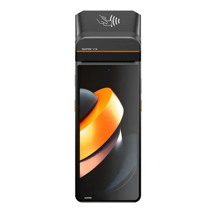 POS термінал Sunmi V3 (Android 13, +принтер 58 мм, +вбудований сканер штрих-кодів, 6.75 дюймів, 3GB RAM/32GB ROM, NFC, 4G, Wi-Fi, Bluetooth)