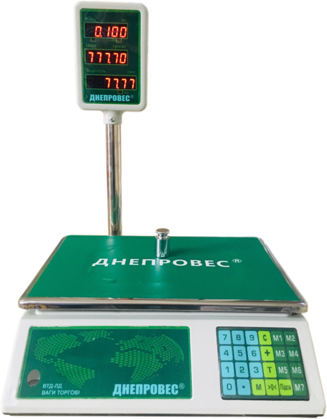Весы торговые Днепровес ВТД-ЛД